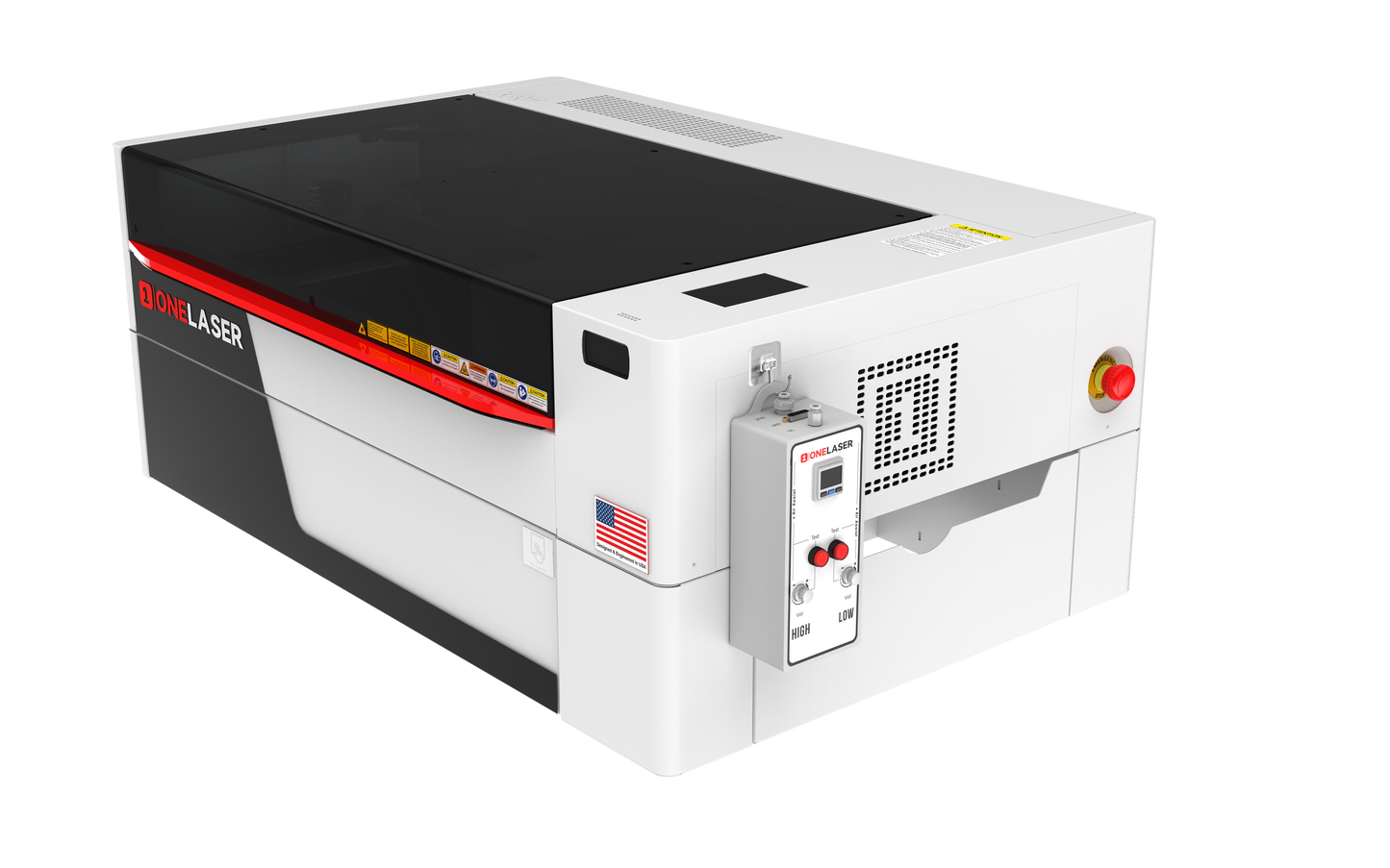 OneLaser Air Assist Control, Automated Dual-Mode Airflow with Real-Time Pressure Monitoring