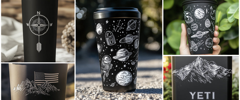 laser engraved metal cup and tumbler ideas