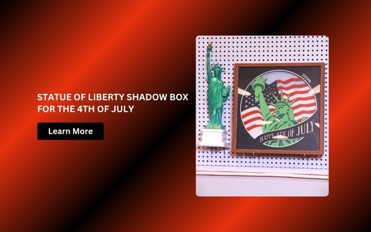 3D Wood Shadow Box Statue of Liberty