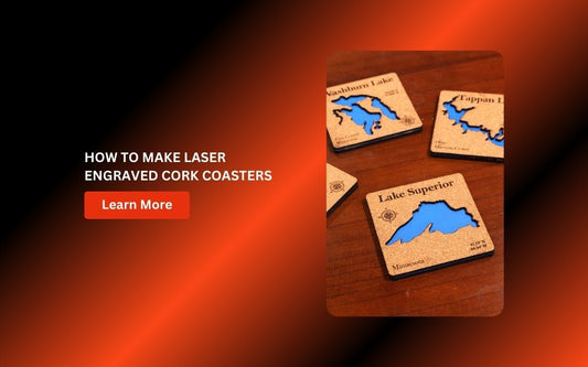 laser engraved cork coasters