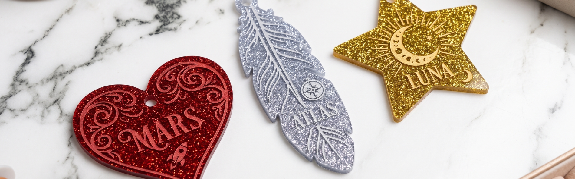 Glitter Acrylic Sheets for Laser Engraving & Cutting