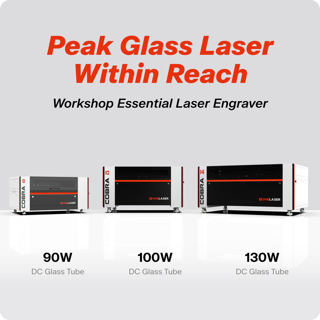 OneLaser Cobra™ 8 - Workshop Essential Laser Engraver/Cutter (90W Glass)