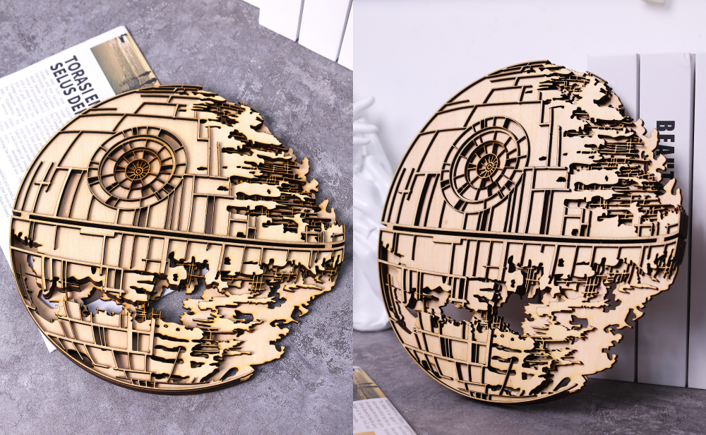 Laser cut engraved idea globe