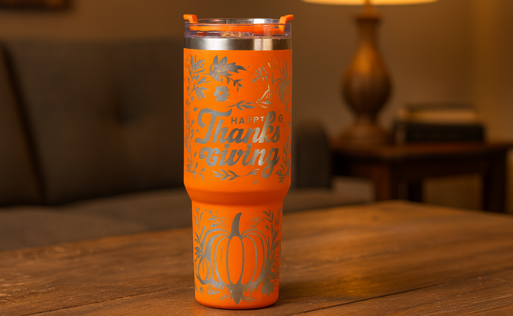 Laser cut engraved idea tumblers