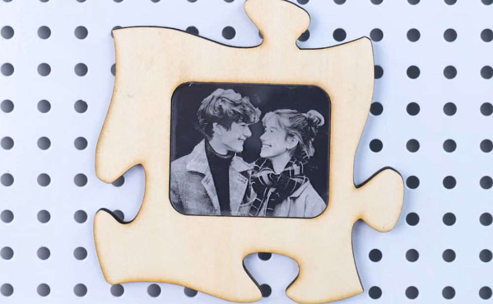 Laser cut engraved idea acrylic couple photo
