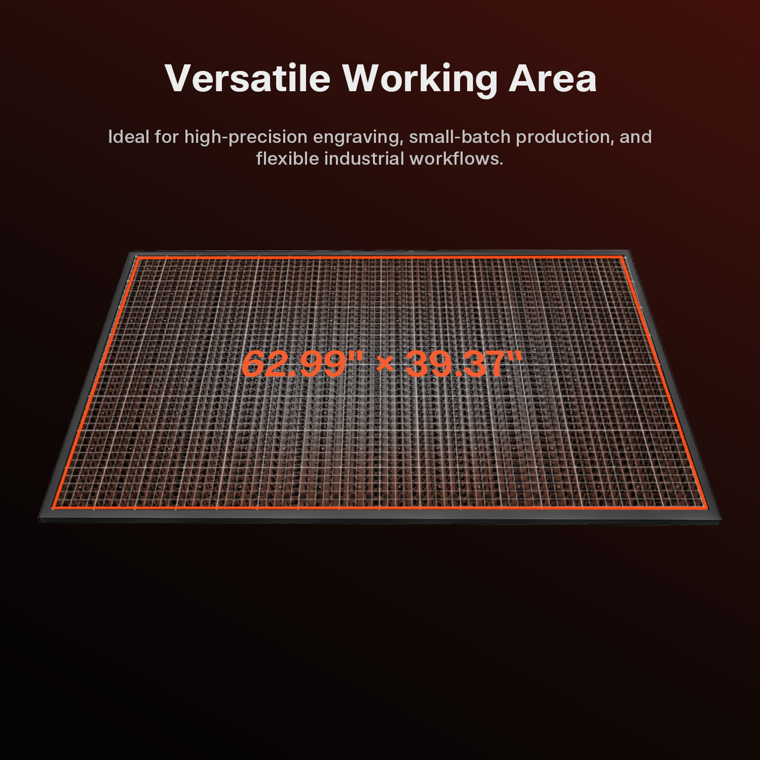 ONELASER Hydra Gen 2 – 70W RF Laser machine working area