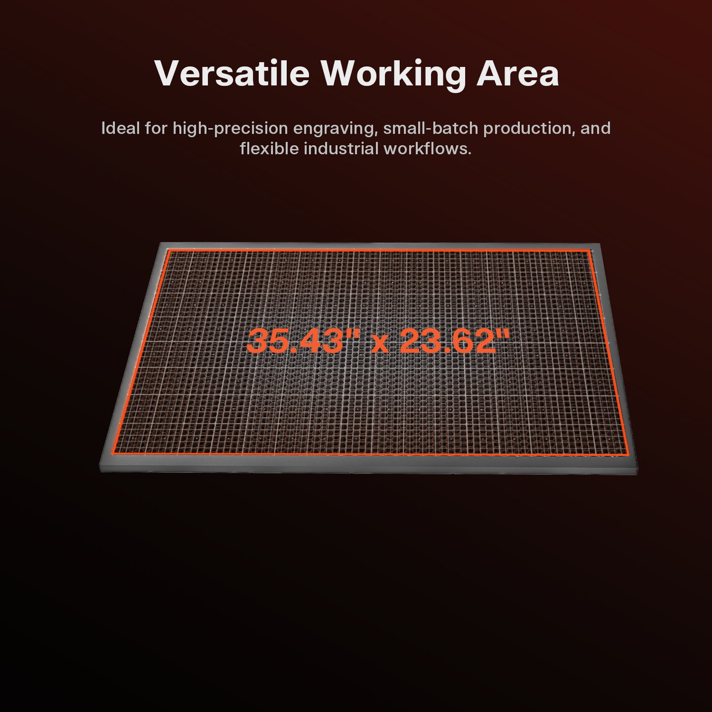ONELASER Hydra 9 Gen 2 RF CO2 laser engraving cutting machine working space
