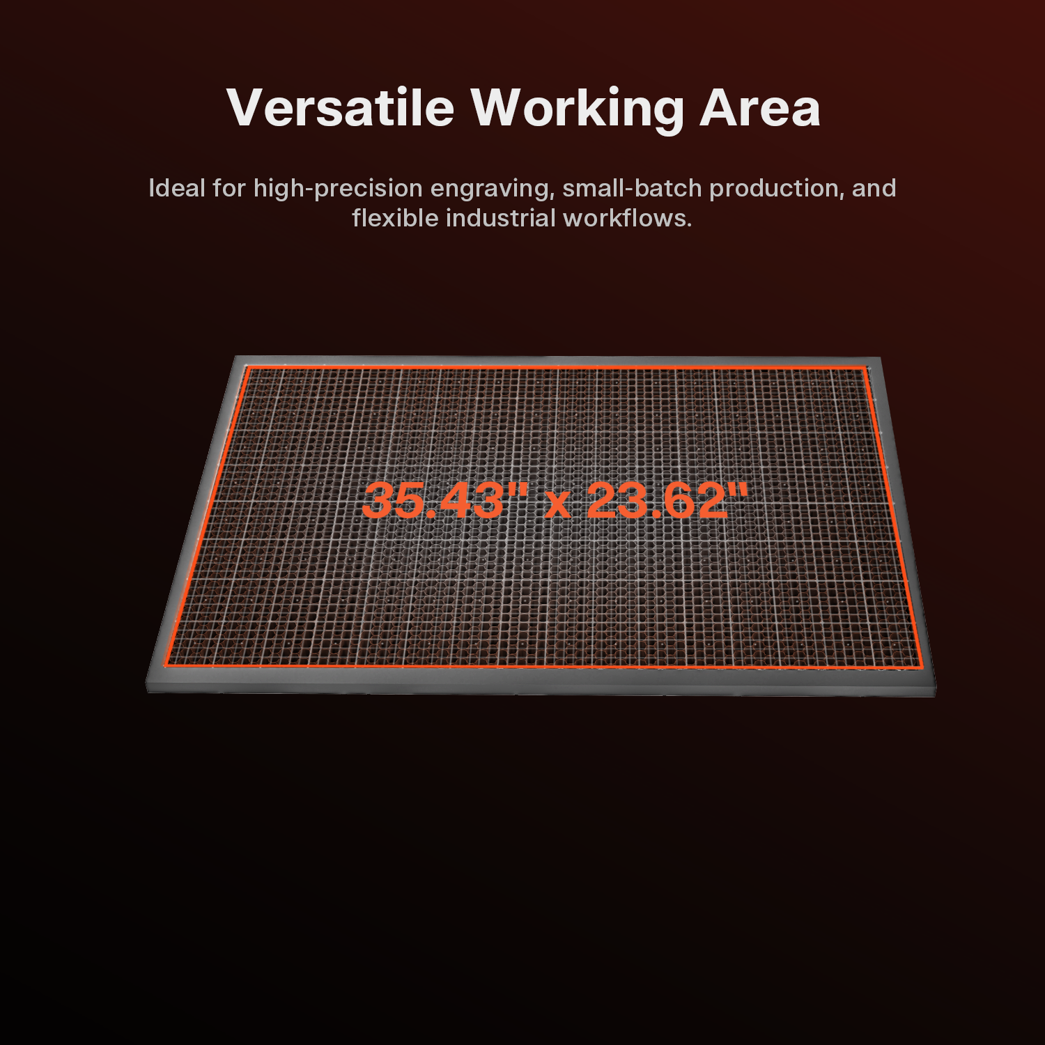 ONELASER Hydra 9 Gen 2 RF CO2 laser engraving cutting machine working space