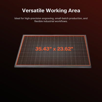 ONELASER Hydra 9 Gen 2 RF CO2 laser engraving cutting machine working space