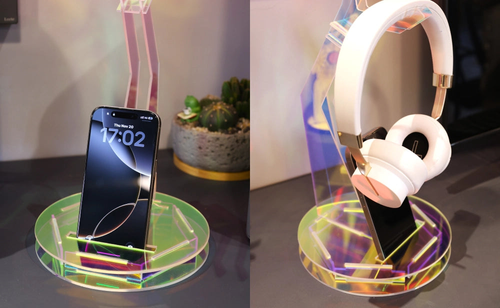 Laser cut acrylic phone holder
