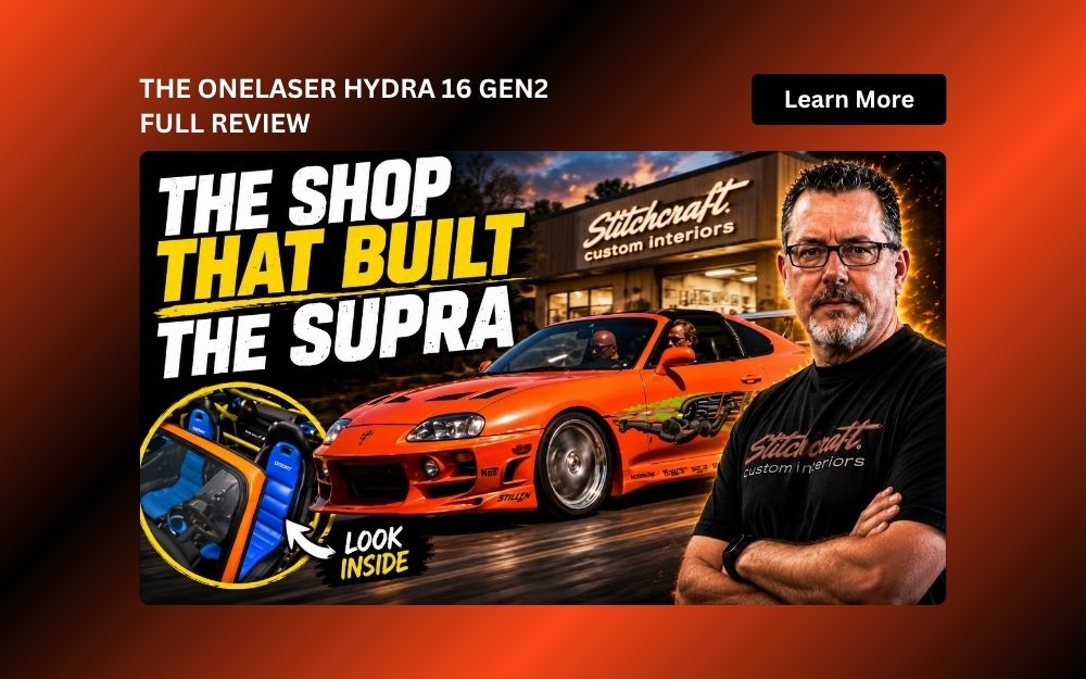 Load video: Inside The Shop That Built The Original Fast &amp; Furious Supra | OneLaser Hydra 16 Gen 2 Testimonial