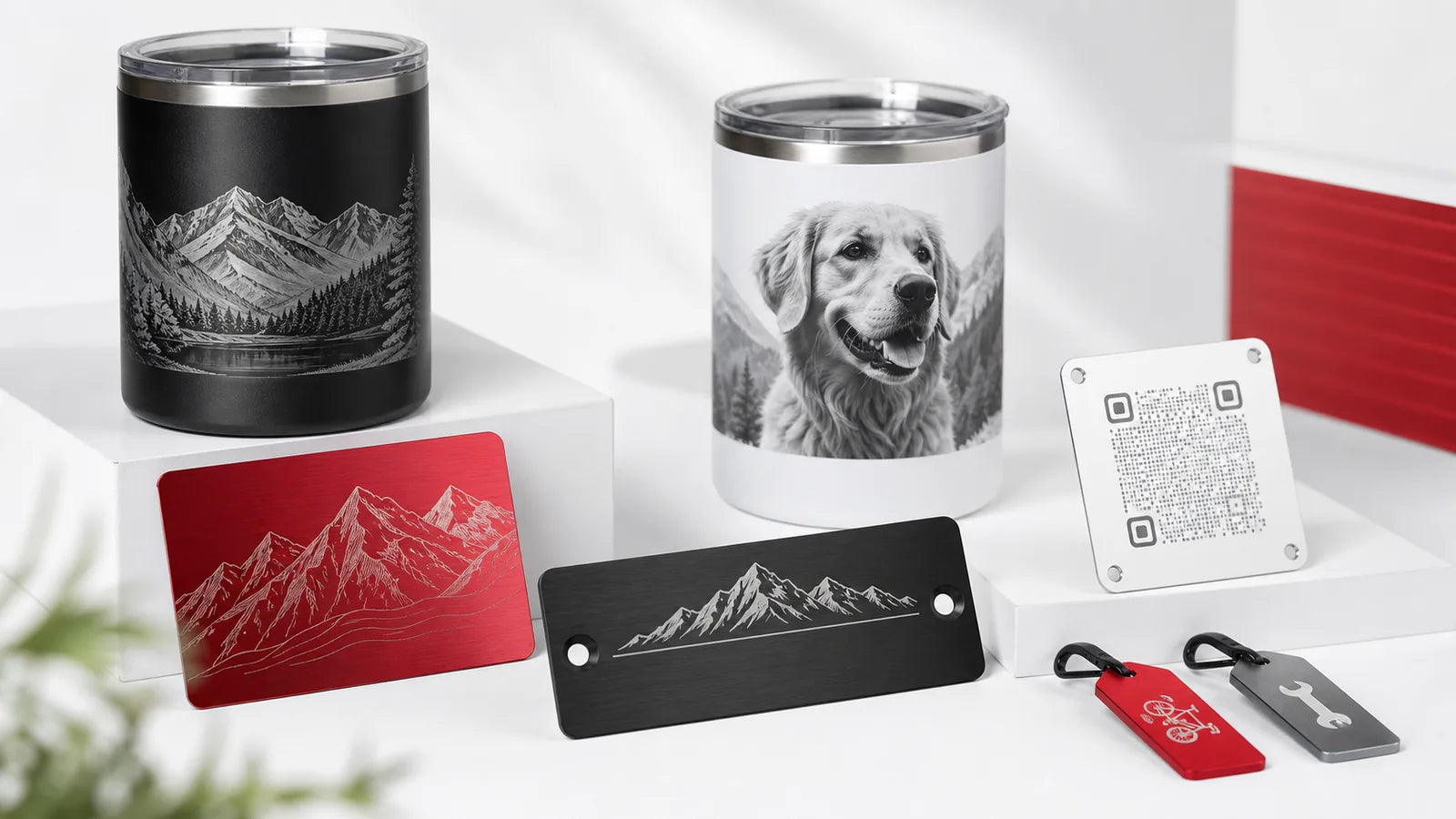 Tumbler, cup, drinkware, metal laser engraved and cut products and items