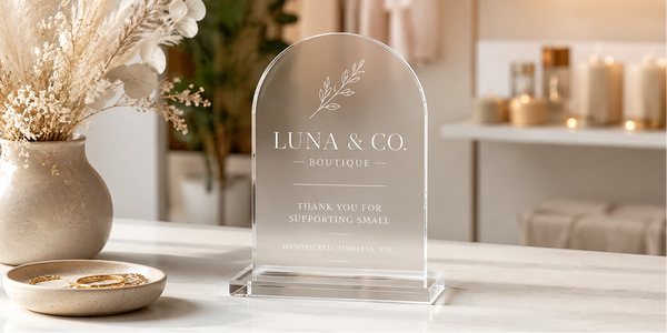 engraved Acrylic Counter Sign