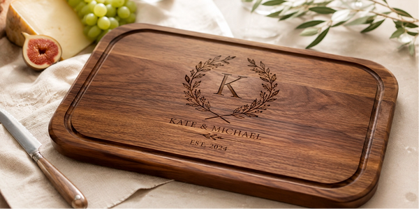 Laser engraved Walnut Serving Board