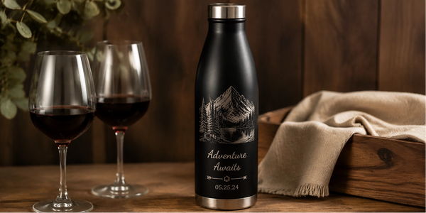 engraved Wine Bottle