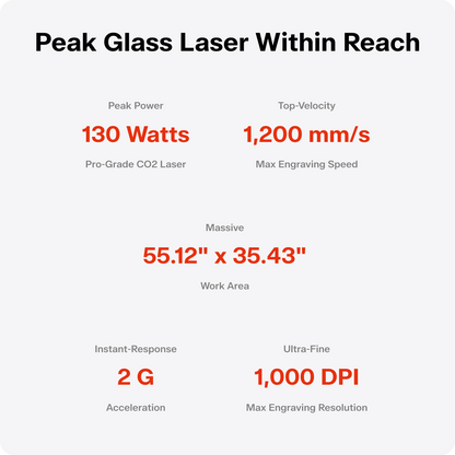 OneLaser Cobra™ 14 - Workshop Essential Laser Engraver/Cutter (130W Glass)