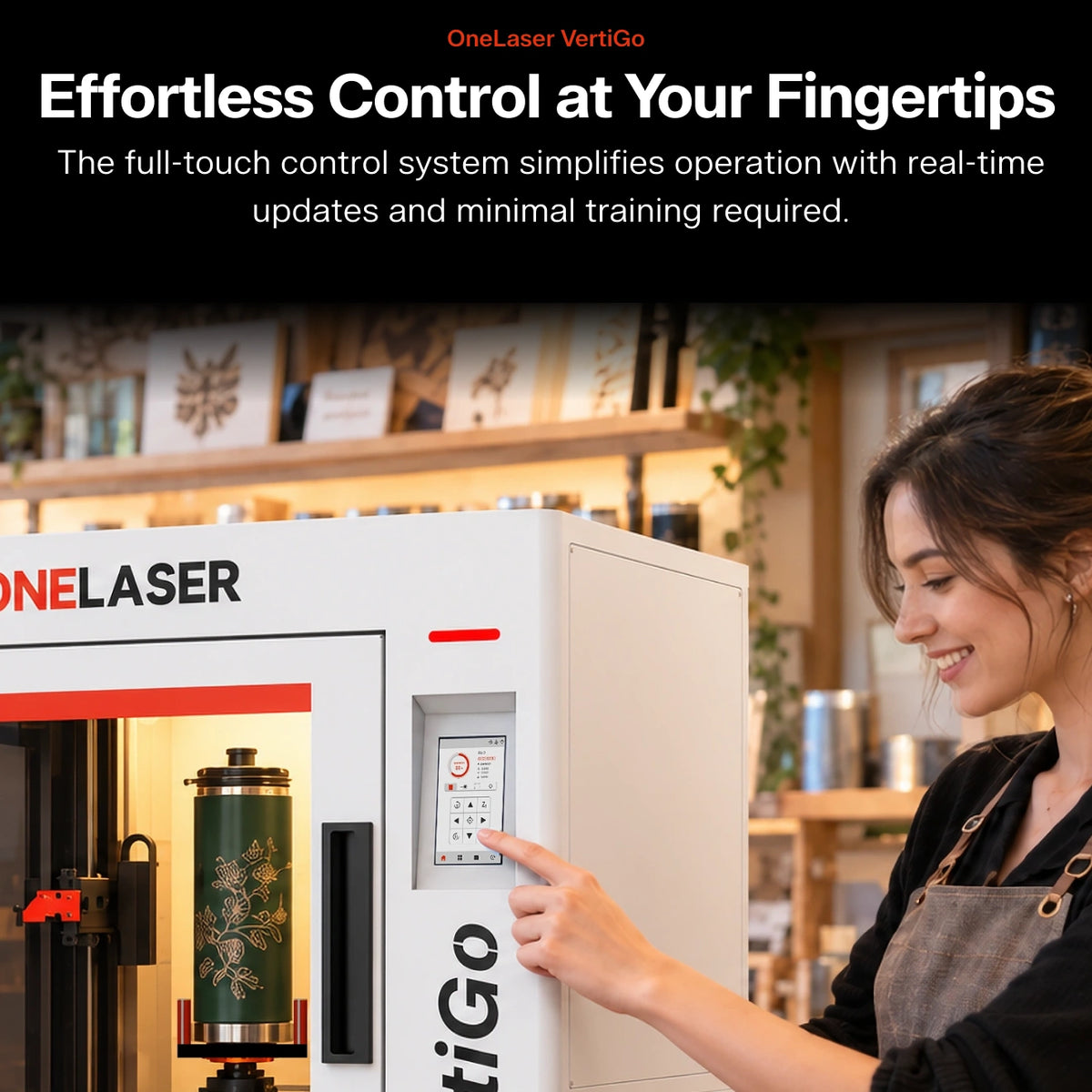 OneLaser VertiGo™ - Performance Rotary Laser for Drinkware (38W RF)